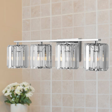 Coco Prism Vintage Metal/Glass Classic Glam LED Vanity Light